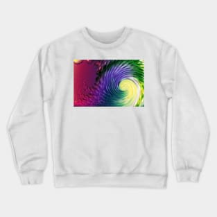 Colourful Spiral Wave Abstract Pattern Crewneck Sweatshirt